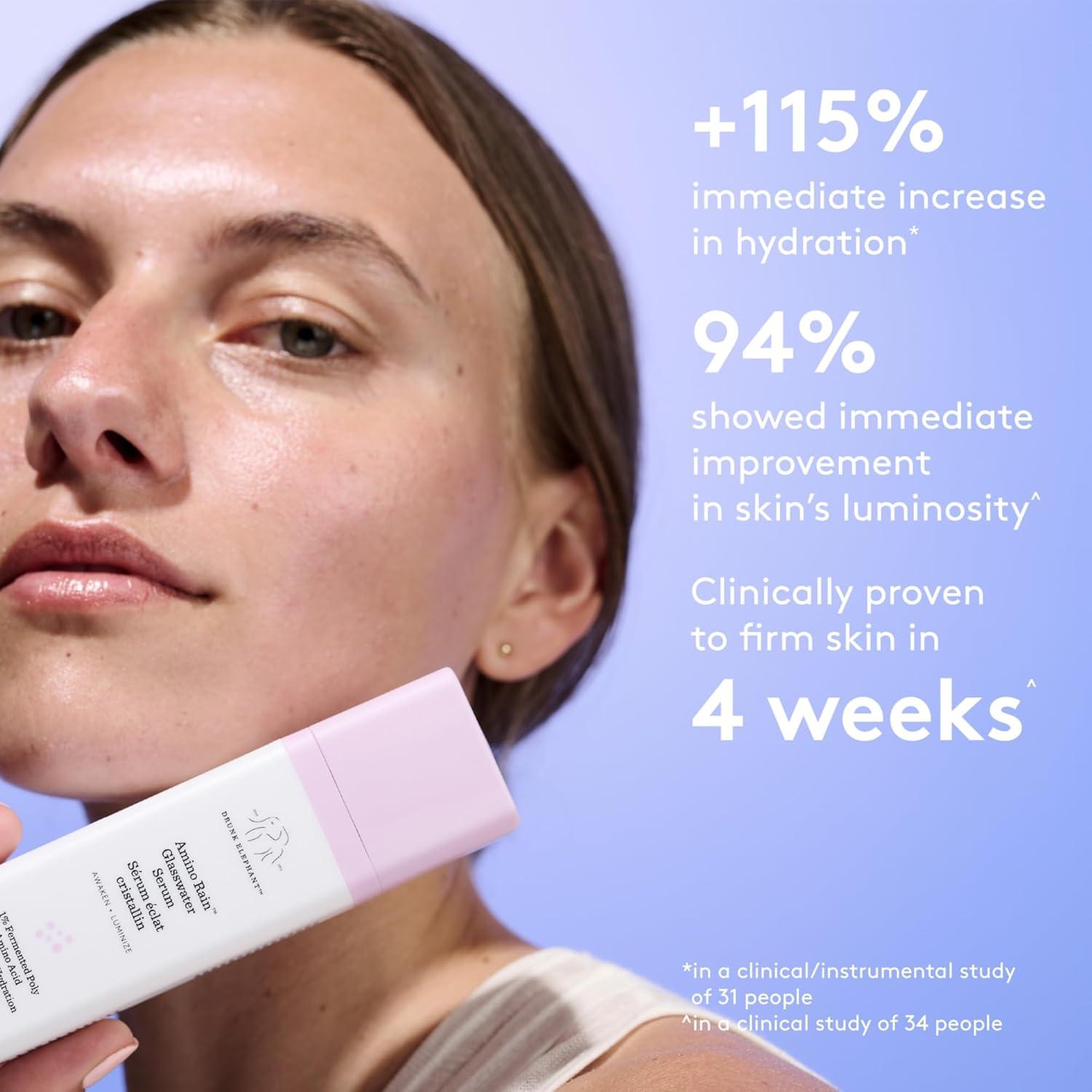 imageDrunk Elephant Amino Rain Glasswater Serum 30 ml1 fl oz Clean Clinical Skincare CrueltyFree DermatologistTested Free of Essential Oils Silicones and Fragrance