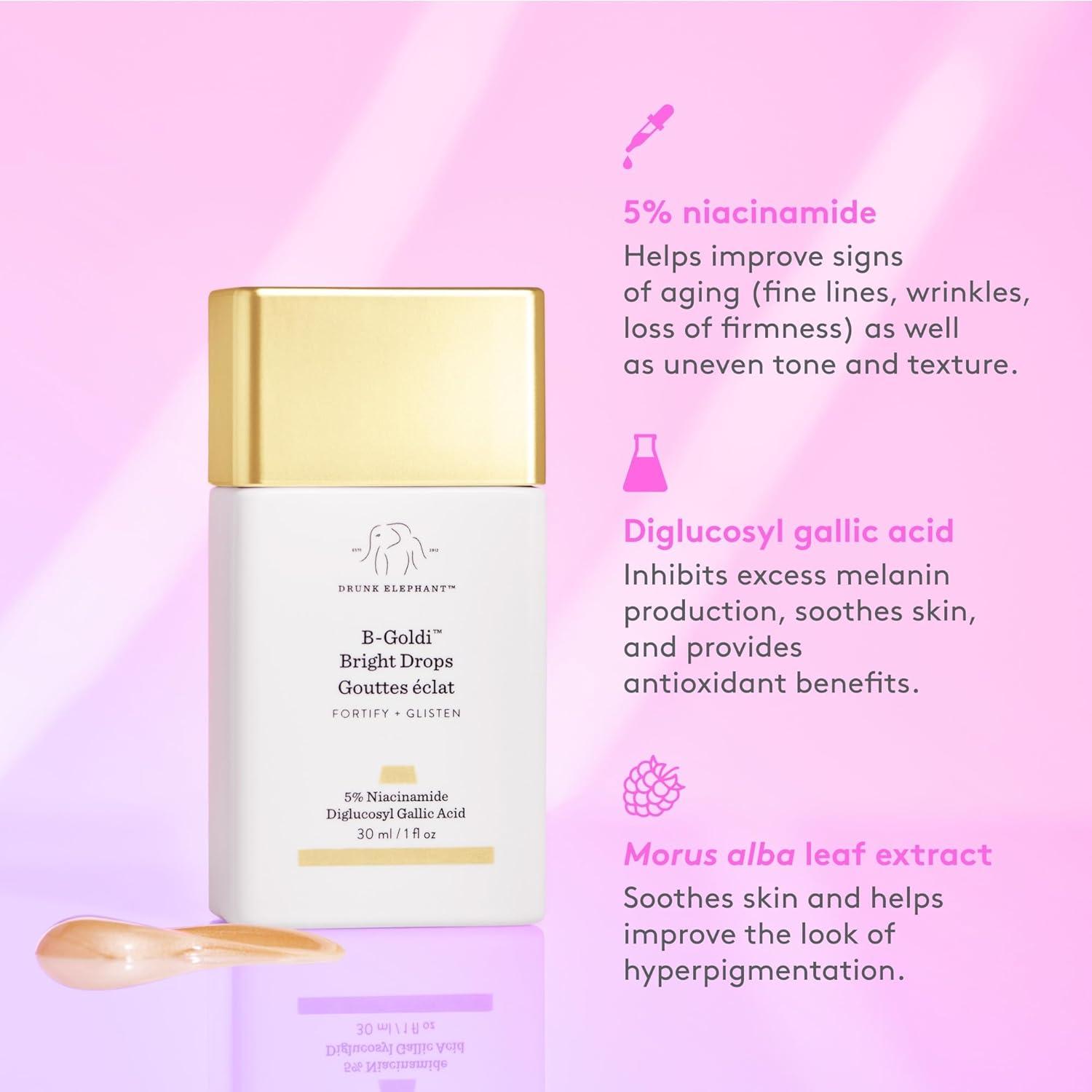 imageDrunk Elephant BGoldi Bright Drops 30 ml1 fl oz Illuminating Color Serum Drops Clean Clinical Skincare CrueltyFree DermatologistTested Free of Essential Oils Silicones and Fragrance