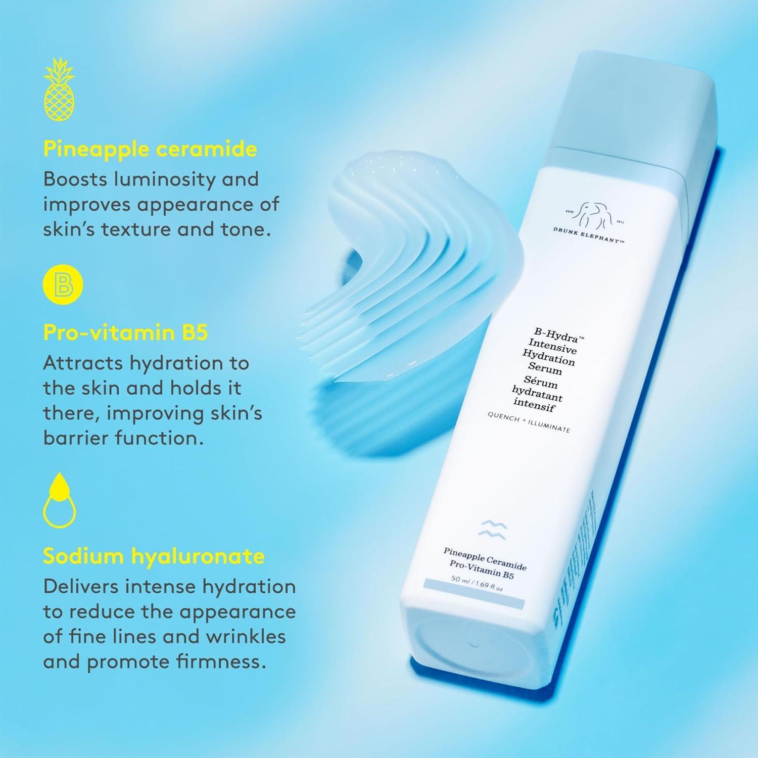 imageDrunk Elephant BHydra Hydration Serum 50 ml169 fl oz Hydrating Vitamin B Serum Clean Clinical Skincare CrueltyFree DermatologistTested Free of Essential Oils Silicones and Fragrance