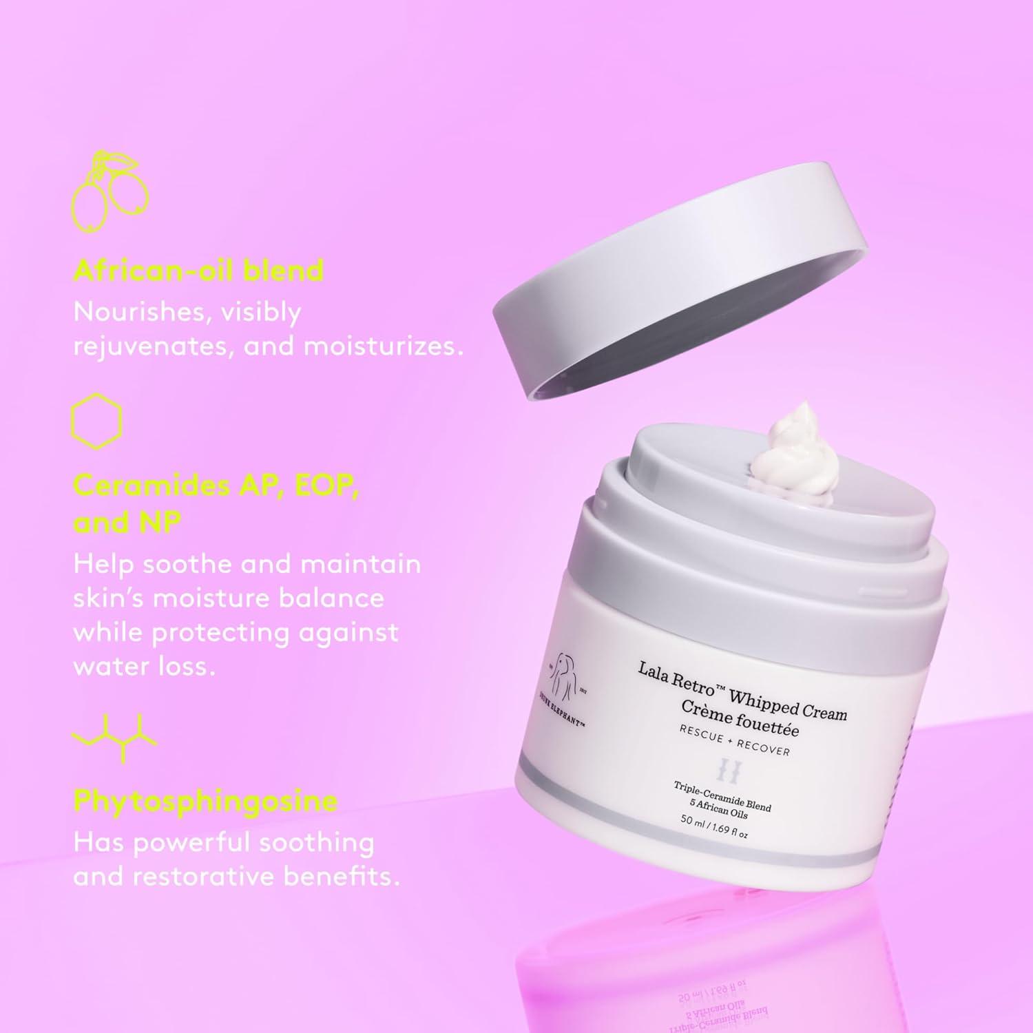 imageDrunk Elephant Lala Retro Whipped Cream Ceramide Moisturizer Clean Clinical Skincare CrueltyFree DermatologistTested Free of Essential Oils Silicones and Fragrance169 Fl Oz Deluxe Sample