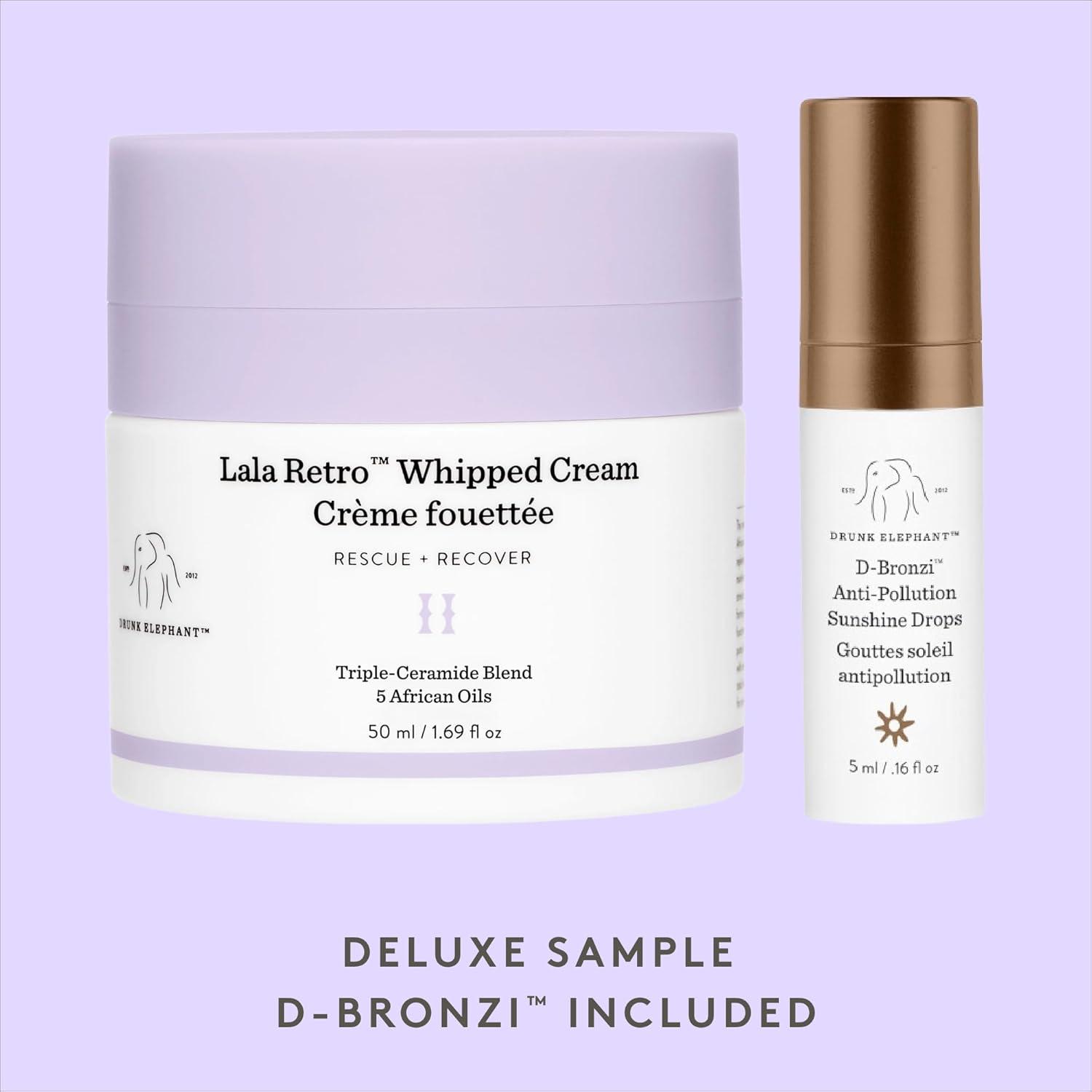 imageDrunk Elephant Lala Retro Whipped Cream Ceramide Moisturizer Clean Clinical Skincare CrueltyFree DermatologistTested Free of Essential Oils Silicones and Fragrance169 Fl Oz Deluxe Sample