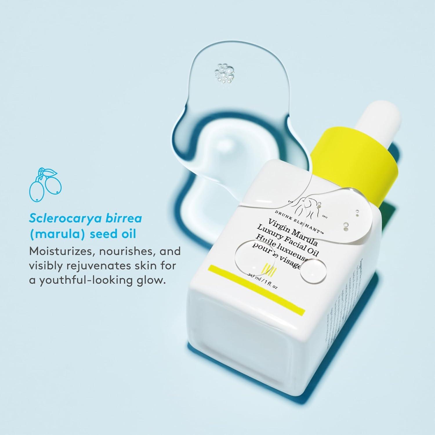 imageDrunk Elephant Virgin Marula Luxury Facial Oil Face Oil Clean Clinical Skincare CrueltyFree DermatologistTested Free of Essential Oils Silicones and Fragrance1 Fl Oz Pack of 1