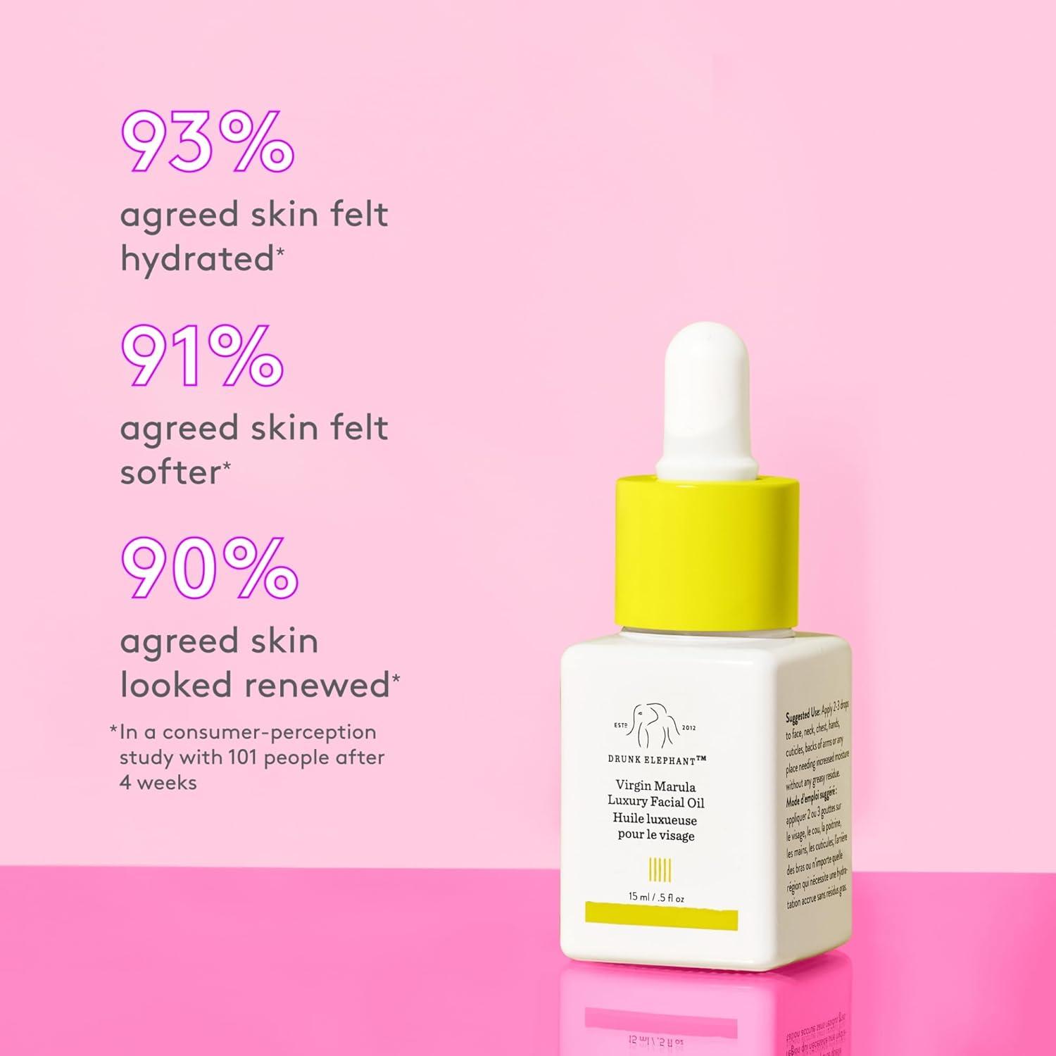 imageDrunk Elephant Virgin Marula Luxury Facial Oil Face Oil Clean Clinical Skincare CrueltyFree DermatologistTested Free of Essential Oils Silicones and Fragrance05 Fl Oz Pack of 1
