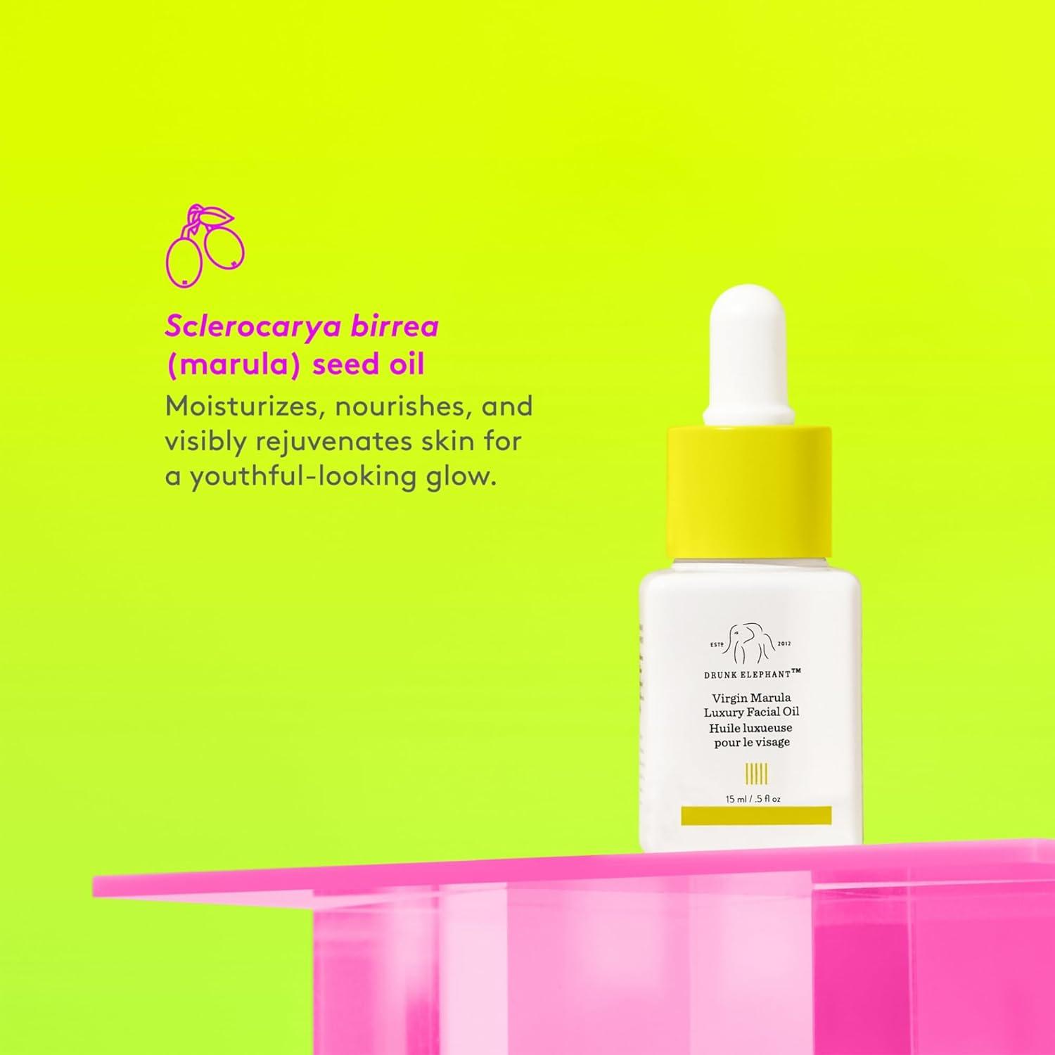 imageDrunk Elephant Virgin Marula Luxury Facial Oil Face Oil Clean Clinical Skincare CrueltyFree DermatologistTested Free of Essential Oils Silicones and Fragrance05 Fl Oz Pack of 1