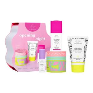 Drunk Elephant Opening Night Kit – Bora Barrier Cream (50ml/1.69 fl oz), Mello Marula Cream Cleanser (60ml/2 fl oz), TLC Framboos Glycolic Night Serum (15ml/.5 oz), Ceramighty Cream (5ml/.16 fl oz)