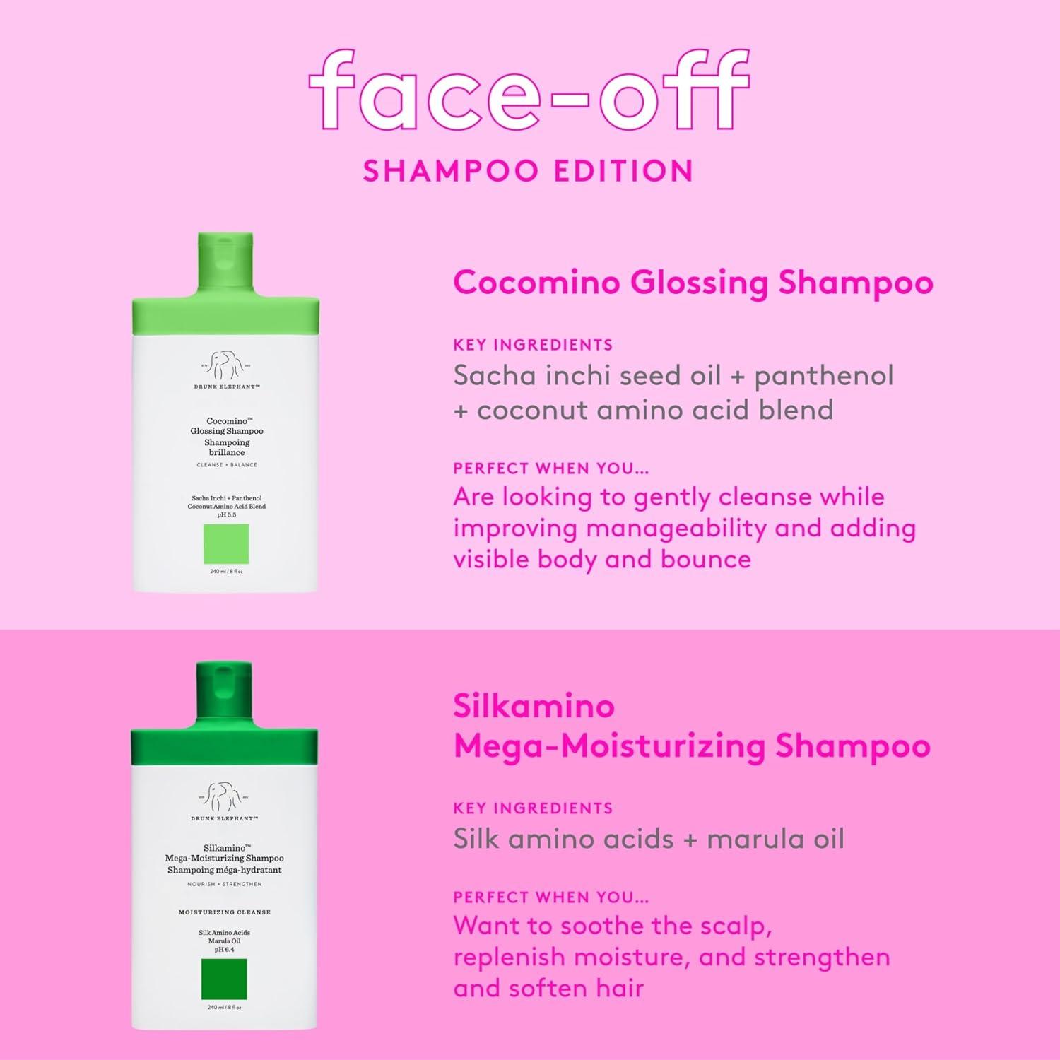 imageDrunk Elephant Cocomino Glossing Shampoo 240 ml8 oz Coconut Amino Acids Clean Clinical SulfateFree CrueltyFree DermatologistTested Free of Essential Oils Silicones and SLS