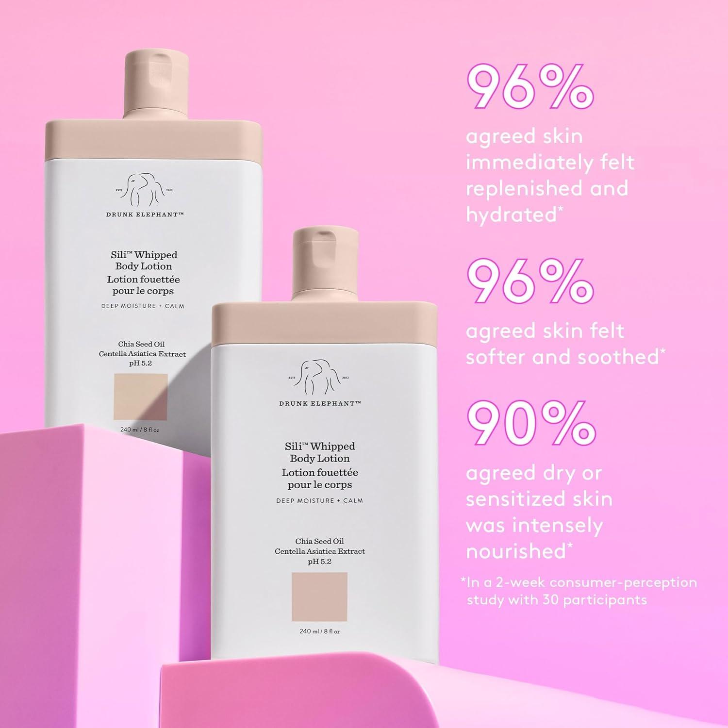 imageDrunk Elephant Sili Whipped Body Lotion 240 ml8 fl oz Rich Daily Moisturizing Lotion Clean Clinical Skincare CrueltyFree Free of Essential Oils Silicones and Fragrance