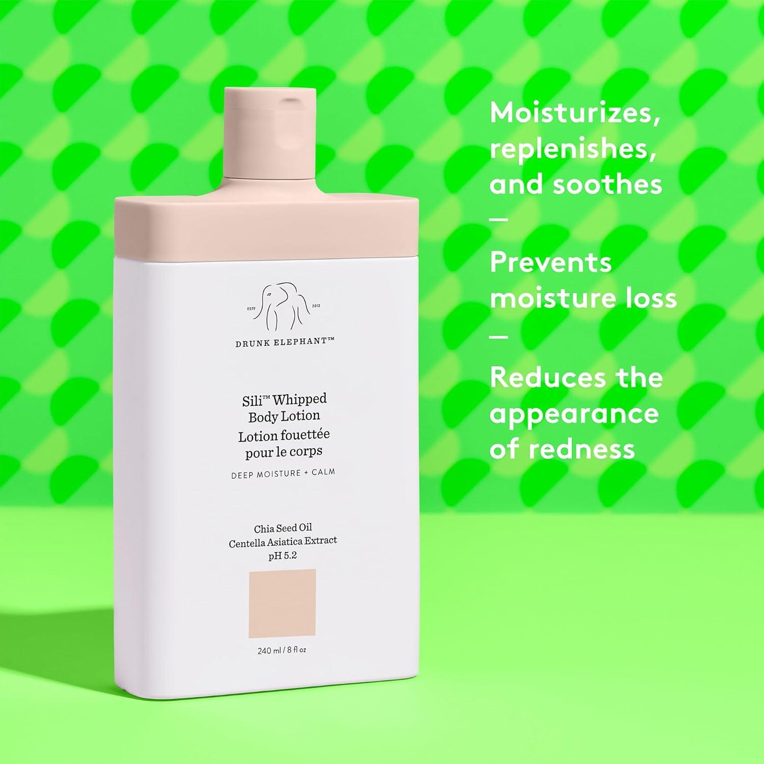 imageDrunk Elephant Sili Whipped Body Lotion 240 ml8 fl oz Rich Daily Moisturizing Lotion Clean Clinical Skincare CrueltyFree Free of Essential Oils Silicones and Fragrance