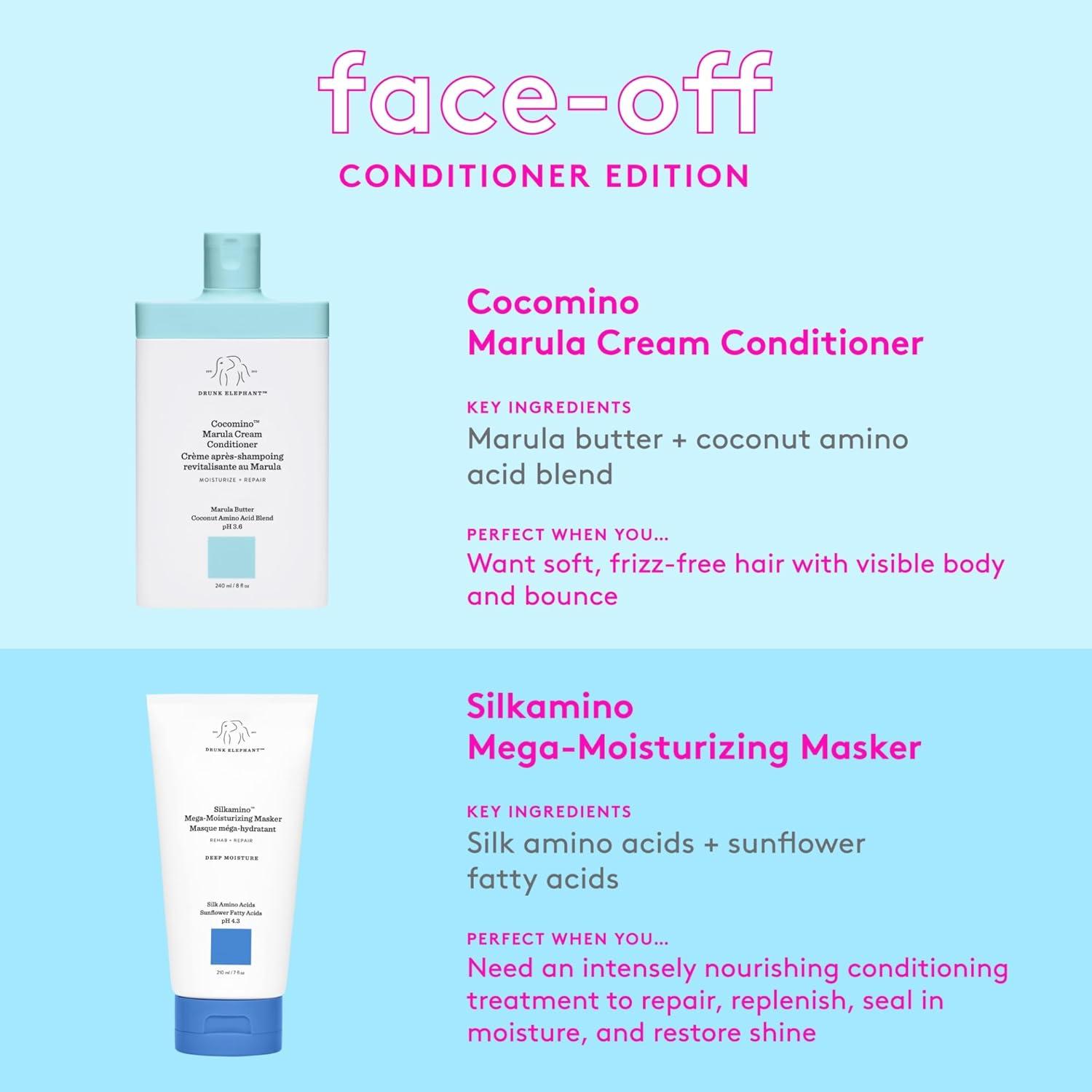 imageDrunk Elephant Silkamino MegaMoisturizing Masker 210 ml7 fl oz Silk Amino Acids Clean Clinical SulfateFree CrueltyFree DermatologistTested Free of Essential Oils Silicones and SLS