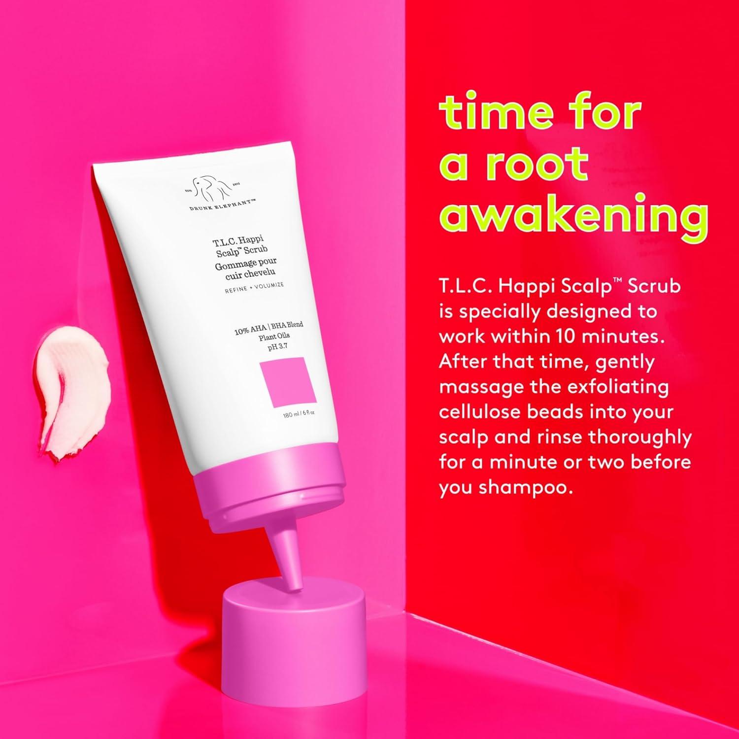 imageDrunk Elephant TLC Happi Scalp Scrub 180 ml6 fl oz Clean Clinical SulfateFree CrueltyFree DermatologistTested Free of Essential Oils Silicones and SLS