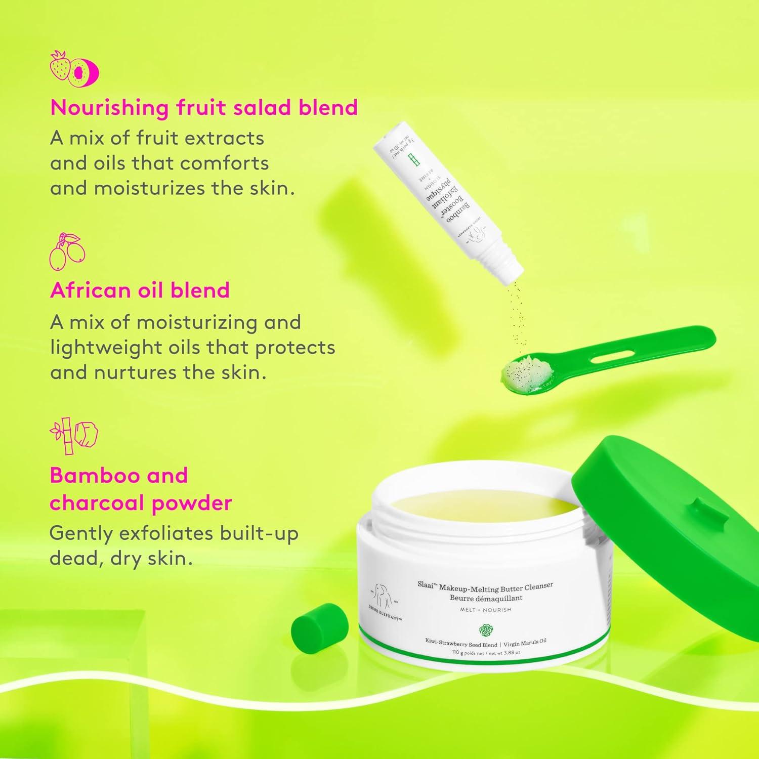 imageSlaai Makeup Melting Butter Cleanser by Drunk Elephant for Women 38 oz Makeup Remover Nourishing Balm Cleanser Removes Makeup amp Impurities