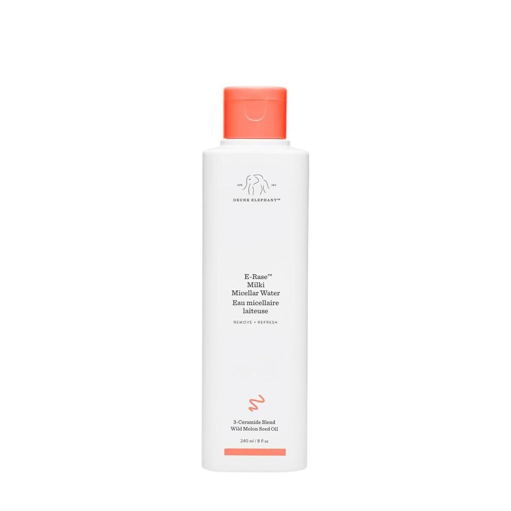 imageDrunk Elephant ERase Milki Micellar Water 240 ml8 fl oz Mild NoRinse Formula Clean Clinical Skincare CrueltyFree DermatologistTested Free of Essential Oils Silicones and Fragrance