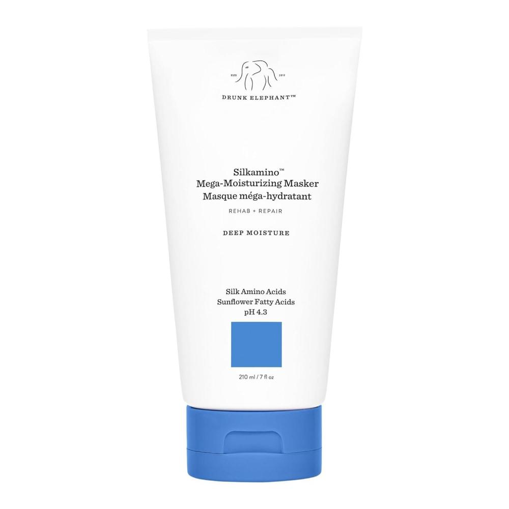 imageDrunk Elephant Silkamino MegaMoisturizing Masker 210 ml7 fl oz Silk Amino Acids Clean Clinical SulfateFree CrueltyFree DermatologistTested Free of Essential Oils Silicones and SLS