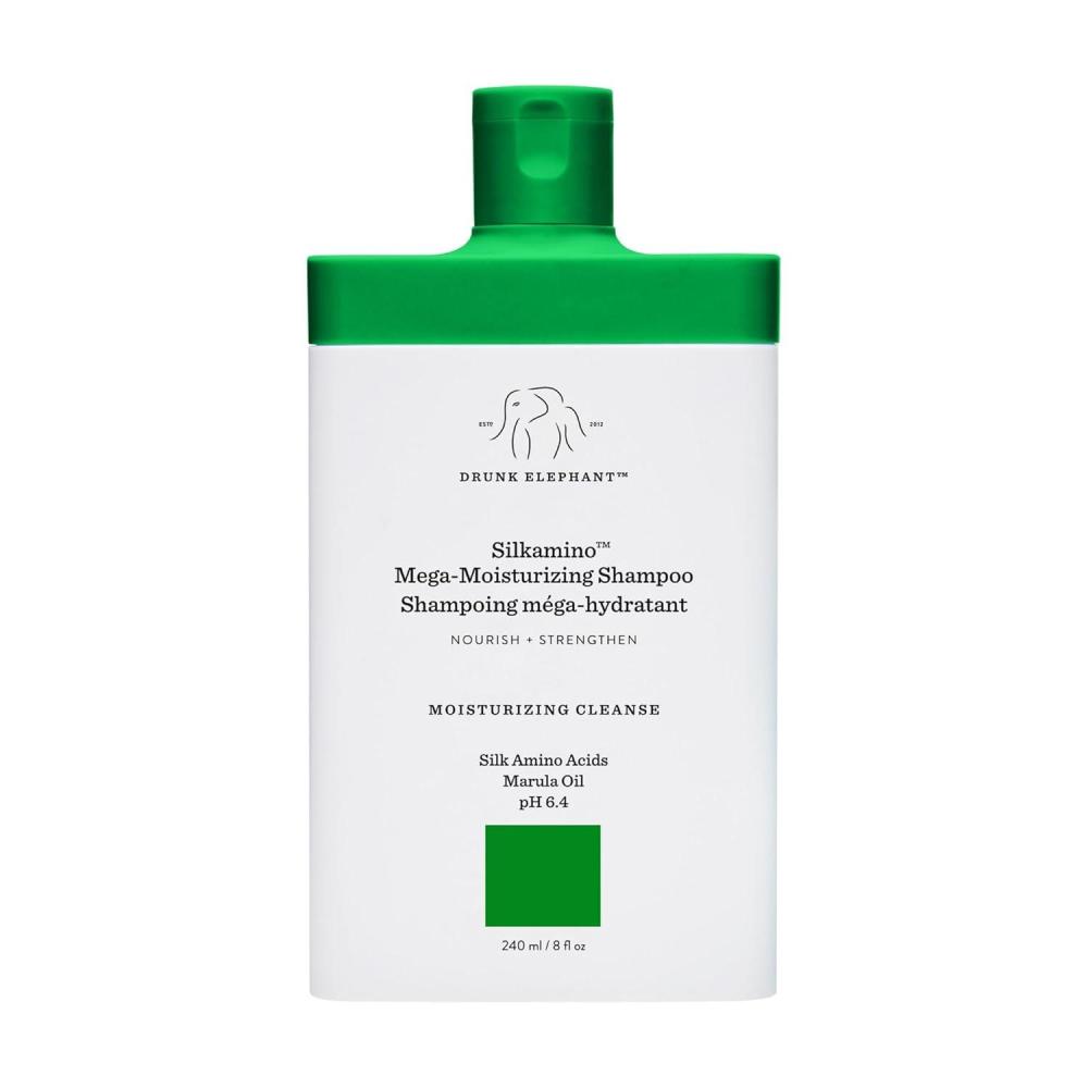 imageDrunk Elephant Silkamino MegaMoisturizing Shampoo 240 ml8 fl oz Silk Amino Acids Clean Clinical SulfateFree CrueltyFree DermatologistTested Free of Essential Oils Silicones SLS