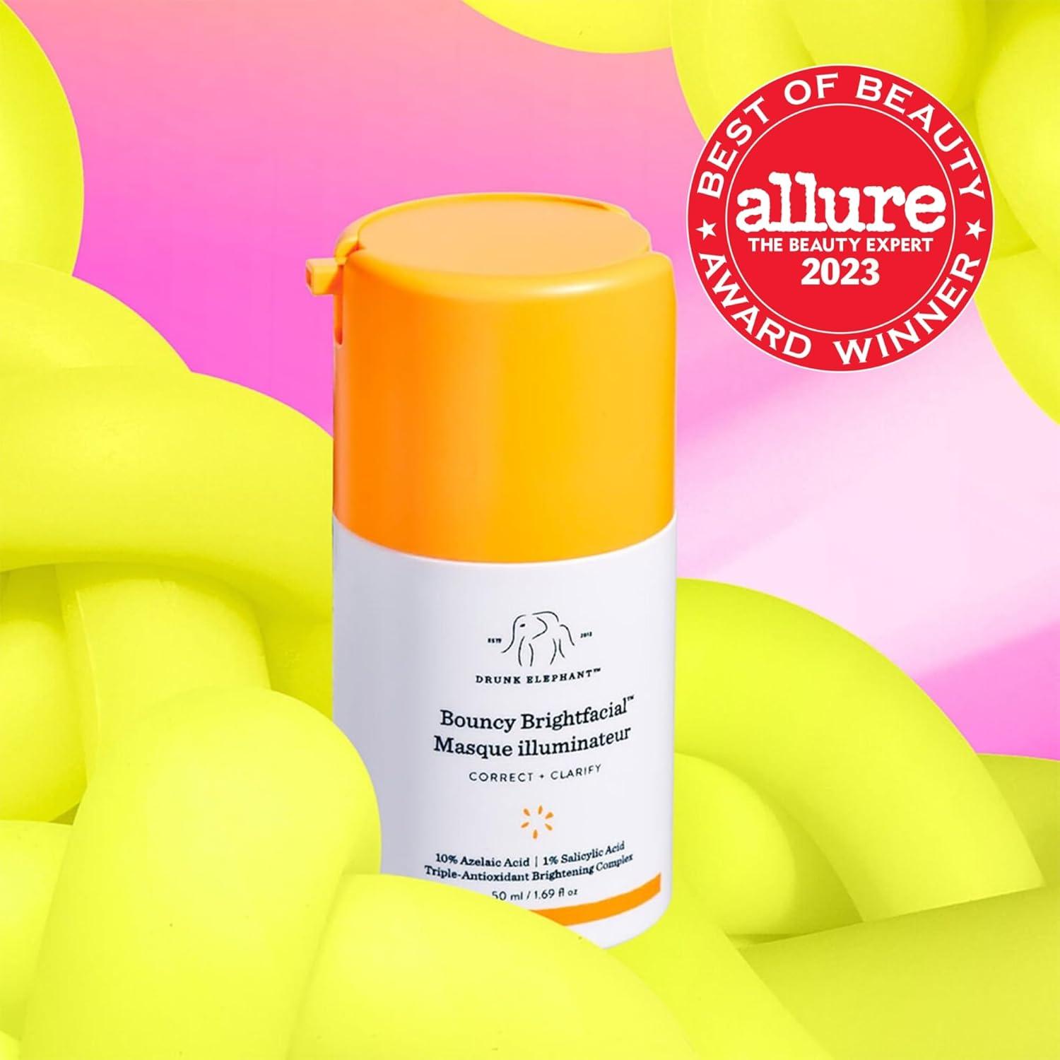 imageDrunk Elephant Bouncy Brightfacial 50 ml169 fl oz Illuminating Face Mask Clean Clinical Skincare CrueltyFree DermatologistTested Free of Essential Oils Silicones and Fragrance