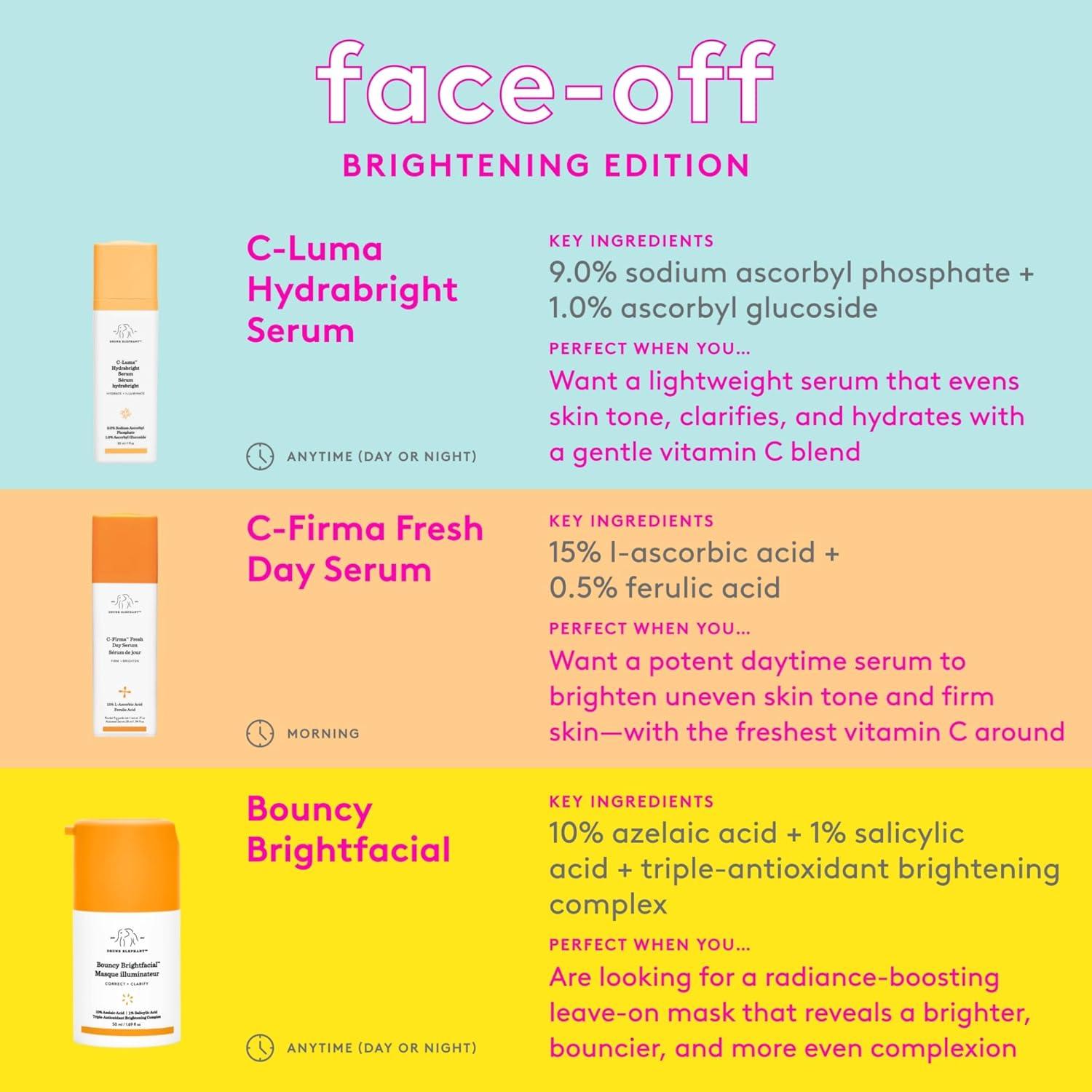 imageDrunk Elephant Bouncy Brightfacial 50 ml169 fl oz Illuminating Face Mask Clean Clinical Skincare CrueltyFree DermatologistTested Free of Essential Oils Silicones and Fragrance