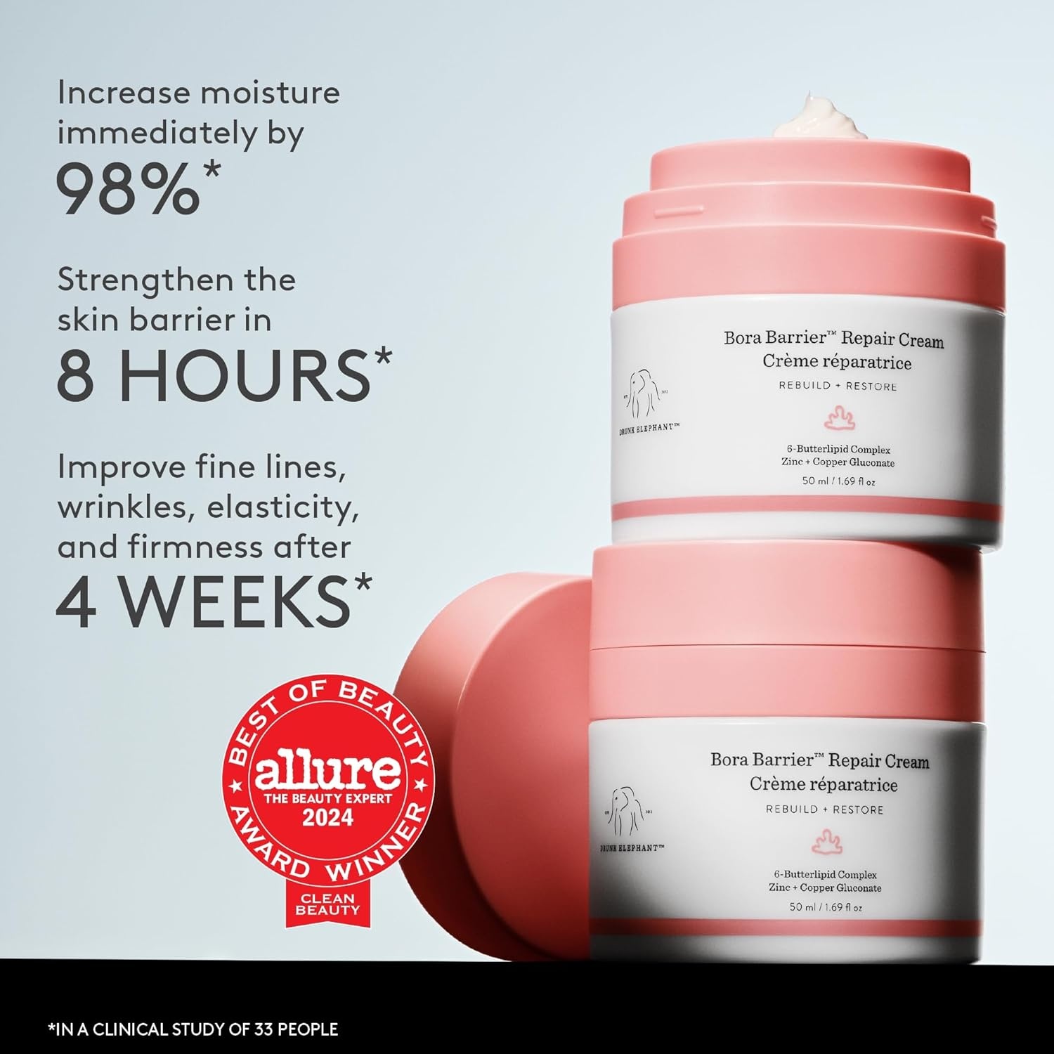 image:imageDrunk Elephant Bora Barrier Repair Cream UltraRich Moisturizer Clean Clinical Skincare CrueltyFree DermatologistTested Free of Essential Oils Silicones and Fragrance169 Fl Oz Refill